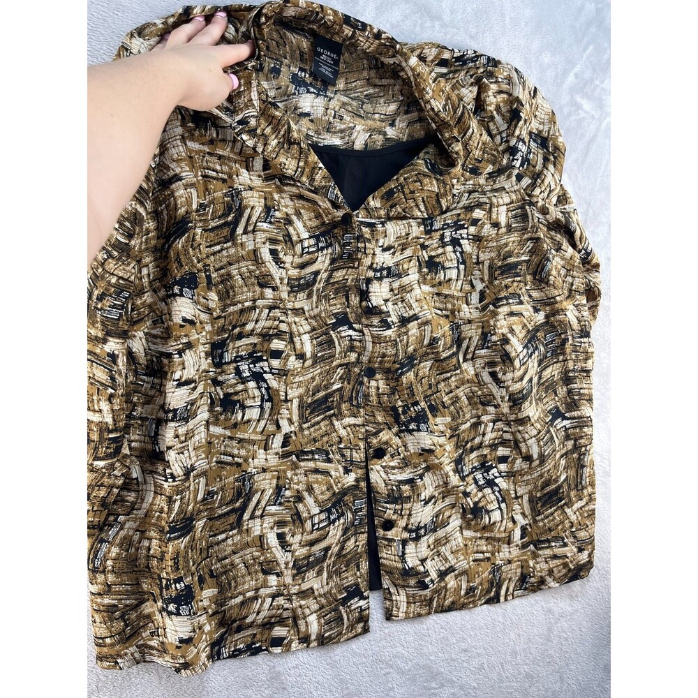 George 2 In One Top Blouse Womens 4X Short Sleeve Casual